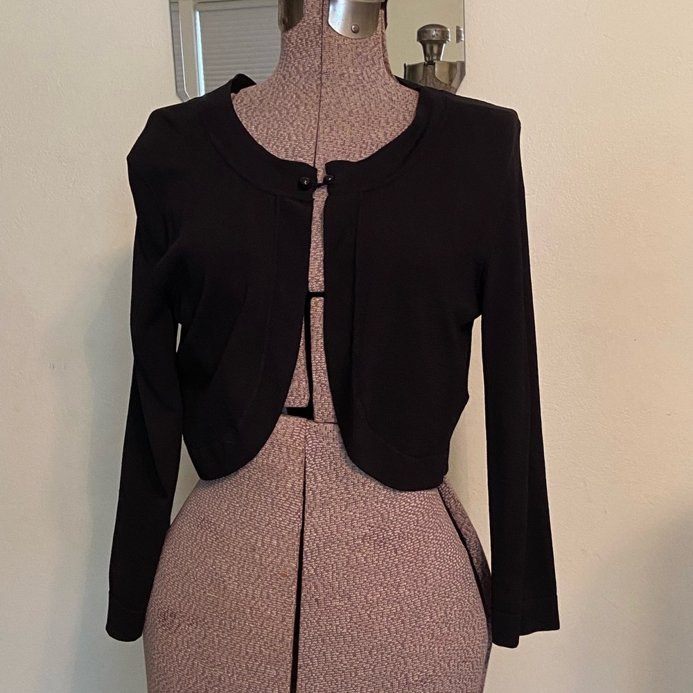 Black Crop Cardigan